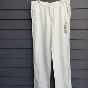 NWT Tommy Bahama Off White Linen Dreaming Linen Pants XL